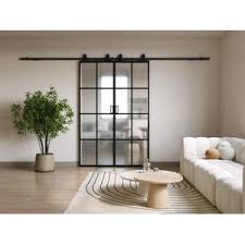 glazen deur zwart frame