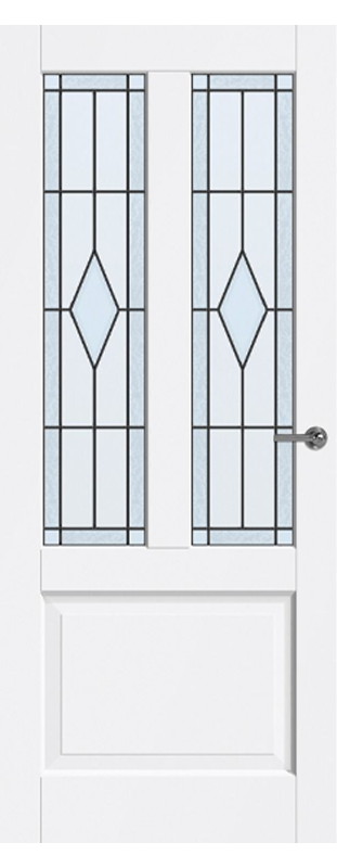 binnendeur met facetglas