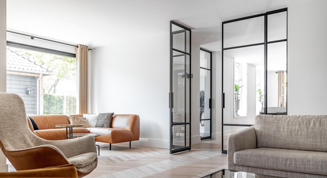 stalen deur woonkamer