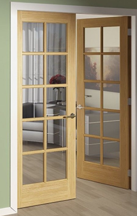 binnen opdekdeur met glas